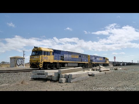 3XM4 Pacific National Steel Train At Buchter Road, Gheringhap (15/11/2023) - PoathTV