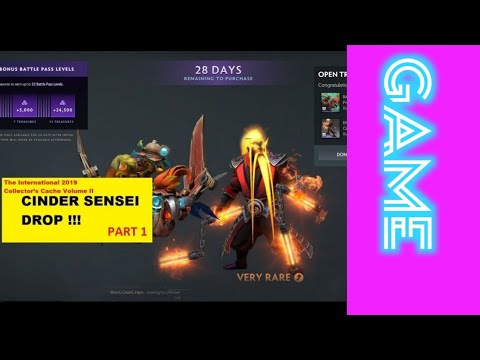 [live] CINDER SENSEI DROP! PART 1 -The International 2019 Collector’s Cache Volume II !