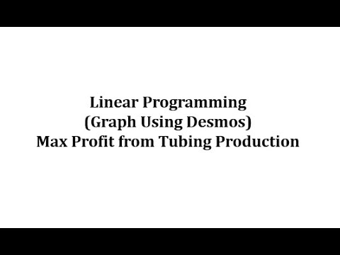 Linear Programming: Max Profit from Tubing Production (Desmos Graph ...