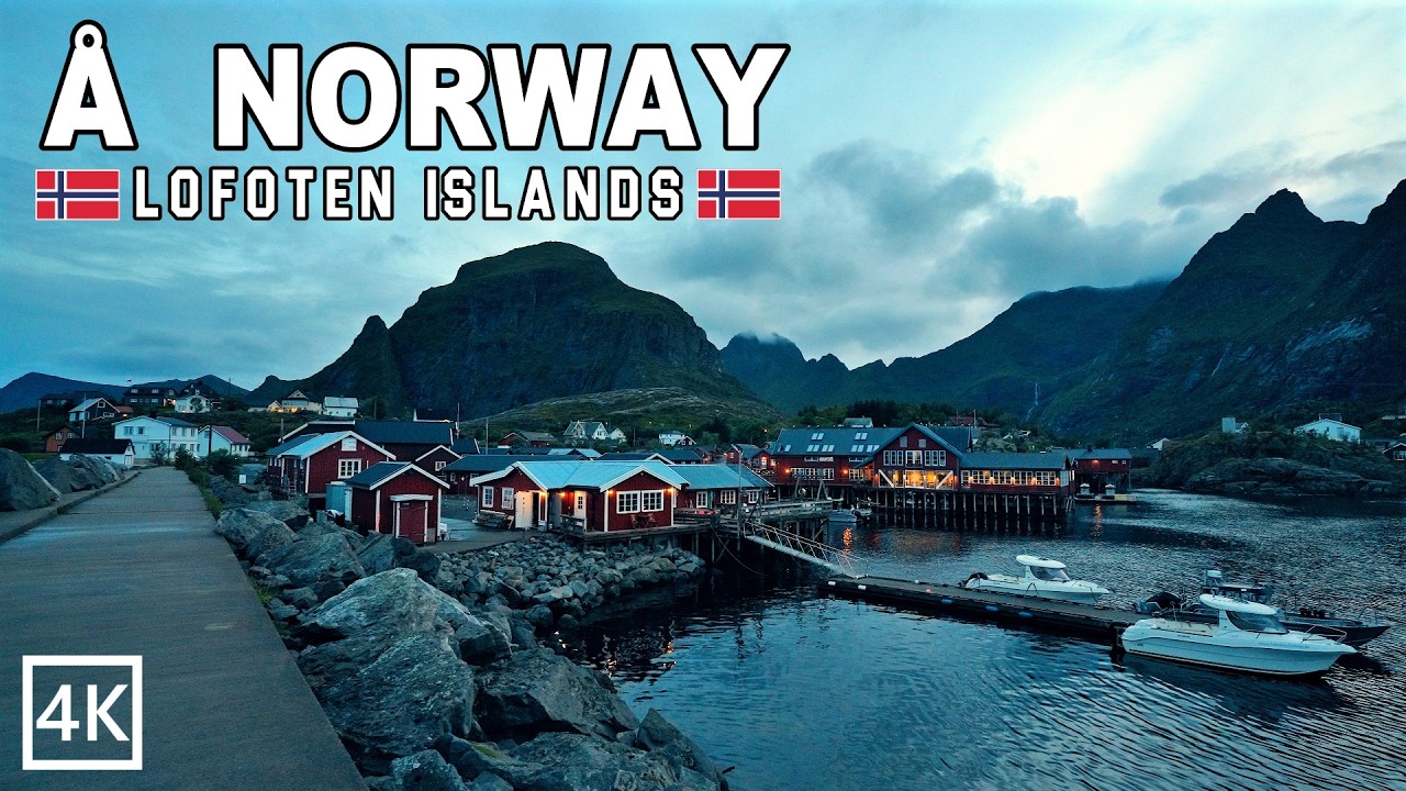 Å, Lofoten 🇳🇴 Norway’s Stunning Arctic Village | Stunning Evening Walking Tour 4K  #norway