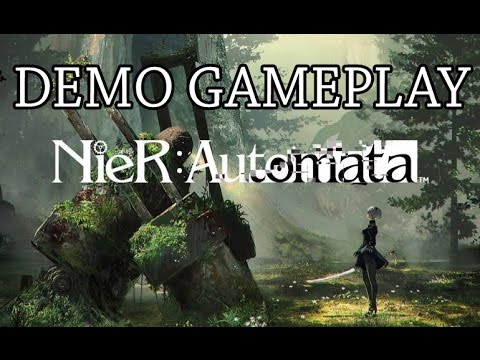NieR Automata - Demo Gameplay [Hard Mode, English Voices]