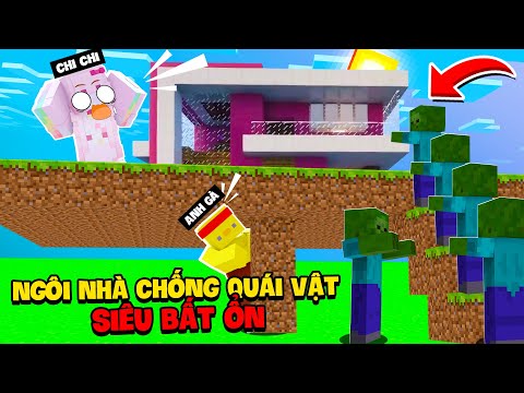 Chicken Brother Invents a Super Unstable Monster-Proof House for His Sister in Minecraft