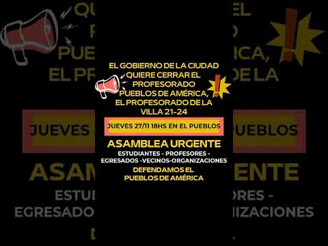 Jorge Macri, quiere cerrar el profesorado "Pueblos de América". El Gobierno de la Ciudad de Buen...
