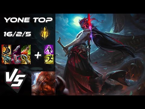 TOP Yone vs Gragas - NA Challenger Patch 25.18