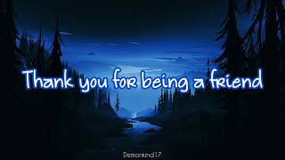 Rachel Platten - Thank You for Being a Friend // Lyrics