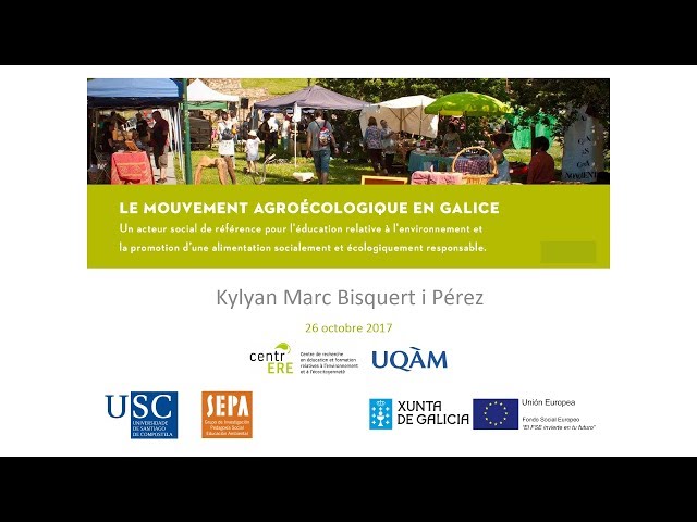 Conférence: «Le mouvement agroécologique en Galice» par Kylyan Marc Bisquert i Pérez