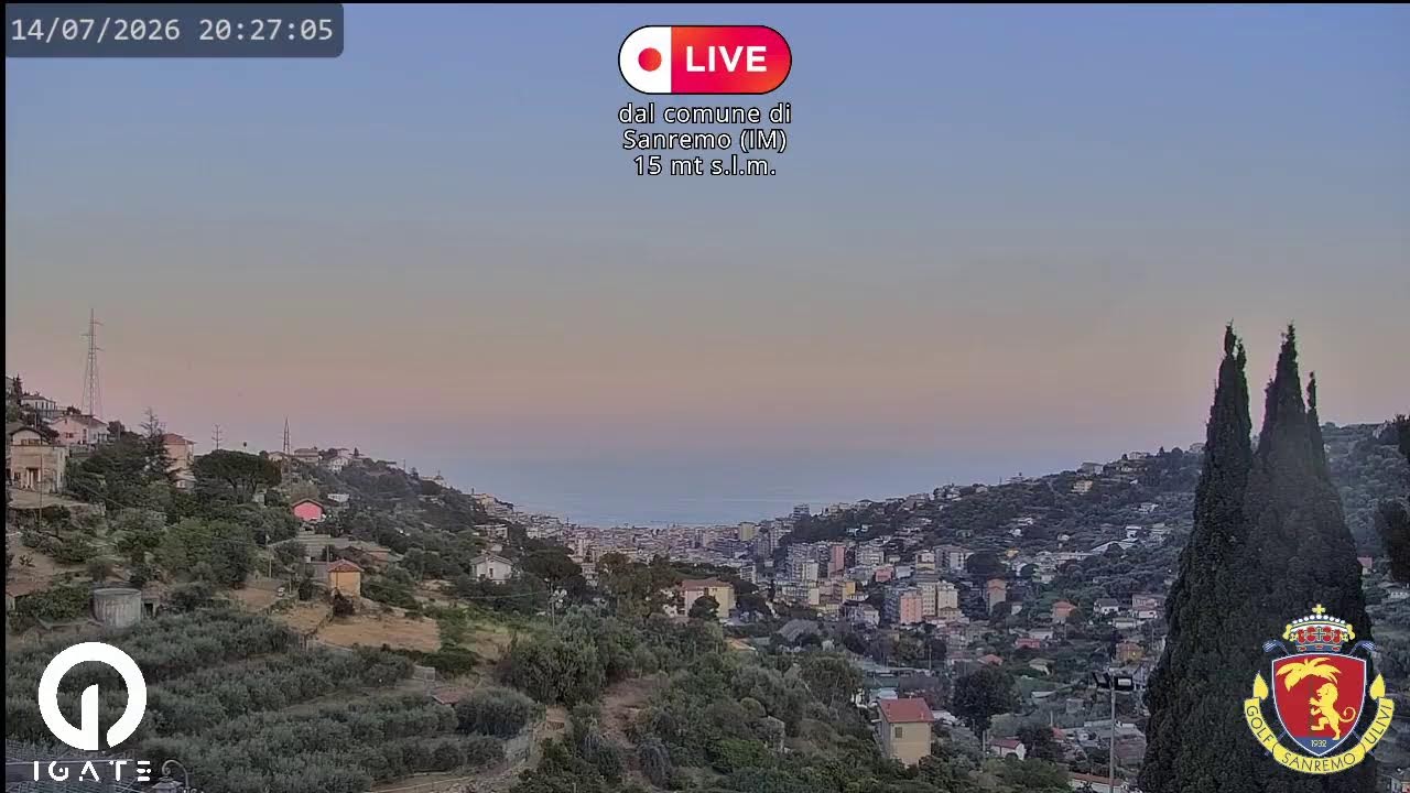 Live webcam view of Panorámica de Sanremo