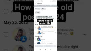 How to hide or archive old posts and photos? #facebook #oldpost