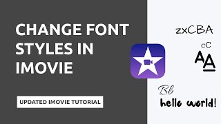 How to Change Font in iMovie iPhone & iPad Video Editor