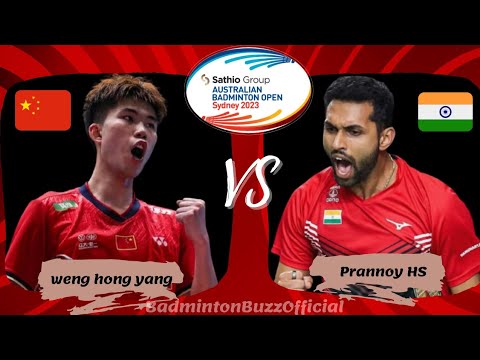 Prannoy Hs Vs Weng Hong yang| Australia open2023 finals|#badminton #india #chinabadminton#austrilia