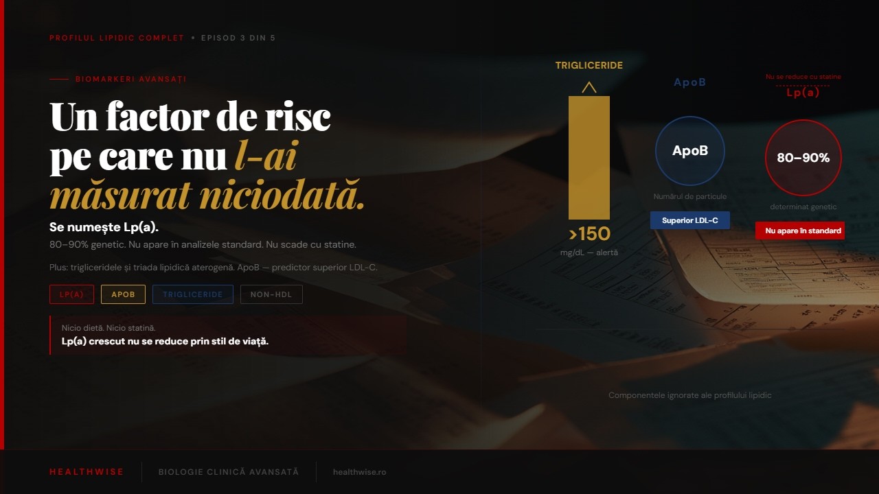 Profilul lipidic &mdash; Ep. 3: ApoB și Lp(a) &mdash; ce lipsește din analizele tale
