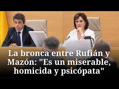 La bronca entre Rufián y Mazón: "Es un inútil, mentiroso, incapaz, miserable, homicida y psicópata"