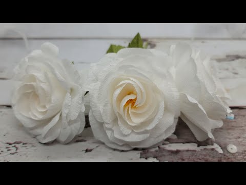 Crepe Paper Garden Rose