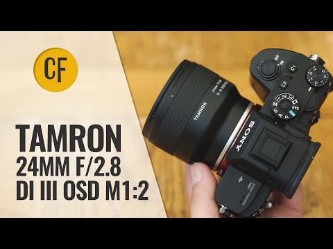 Tamron 24mm F2.8 Di III OSD M 1:2 Wide-Angle Prime Lens for Sony E Full-Frame Mirrorless Cameras, Half Macro Close-Focusing + 64GB Memory Card + Lens Filter Kit + Flexible Tripod (8pc Bundle) video review thumbnail