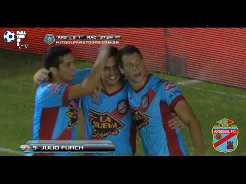 Gol de Furch. Arsenal 3 Racing 1. Fecha 4. Torneo Final 2014. Fútbol Para Todos