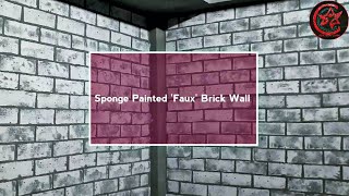 DIY Fake Brick Wall |Brick Wall Painting| Sponge Wall Art🖌️