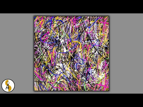 How To Paint Like Jackson Pollock / Pollock style / Fine Art  / Procreate Art / iPad Art / Demo #338