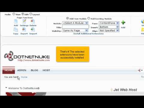 f How to install an additional Blog module in DotNetNuke