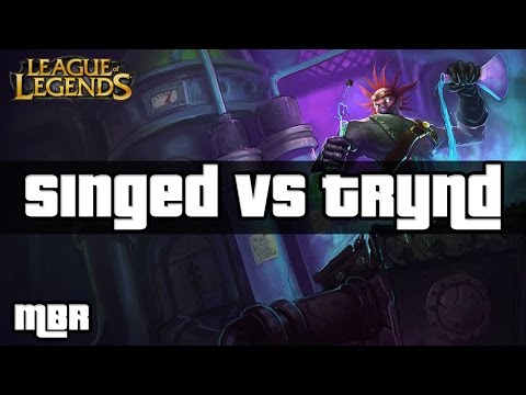 Mad Scientist Singed Vs Tryndamere -  Top Lane - Season 6 - League Of Legends - HD