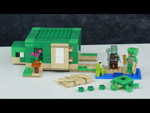 Insane LEGO Minecraft Turtle Beach House Build!
