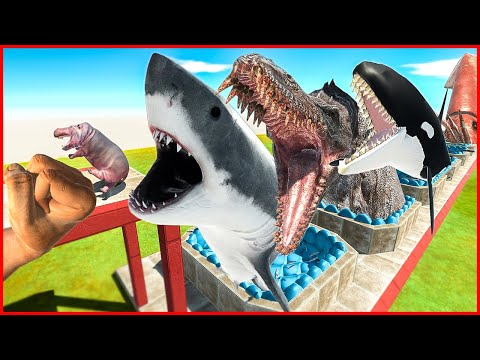 EPIC PUNCH INTO AQUATIC MONSTER POOL | ARBS - Animal Revolt Battle Simulator