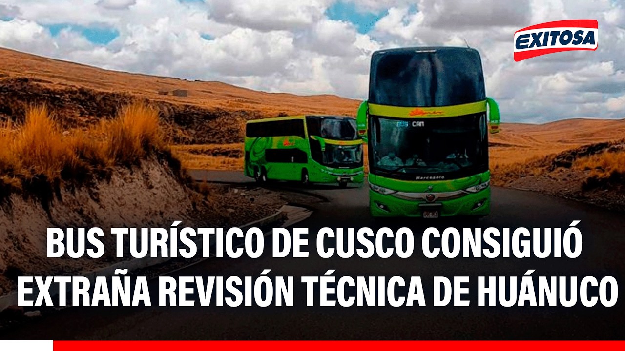 🔴🔵Bus turístico de Cusco circula de Aguas Calientes a Machu Picchu con revisión técnica en Huánuco