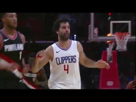 Milos Teodosic 3-pointer - Los Angeles Clippers vs. Portland Trail Blazers - Preseason 08/10/2017