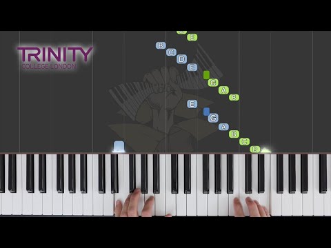 The Very Vicious Velociraptor / TRINITY Piano Grade 1 2021-2023 / Synthesia Piano tutorial