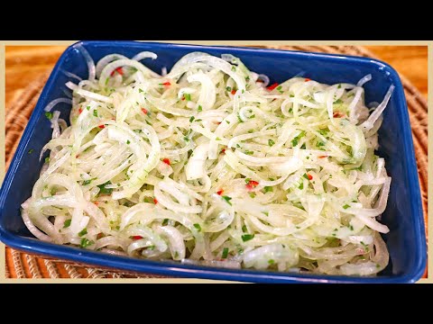 A MELHOR SALADA DE CEBOLA PARA CHURRASCO!! Receitas de Pai
