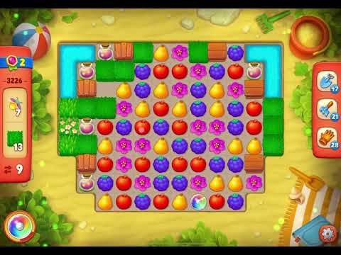 GardenScapes Level 3226 no boosters (17 moves)