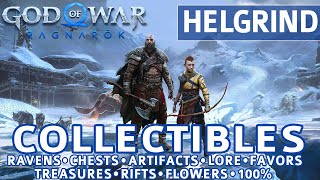 God of War Ragnarok - Helgrind All Collectible Locations (Chests, Artifacts, Ravens) - 100%