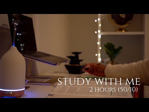 2-Hour Study With Me | Rain + Thunderstorm ⛈ Pomodoro 50/10