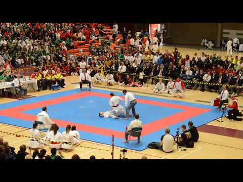 JKA GichinCup 2017 Team Kumite F - Castañeda (ARG) vs Campbell (ENG)