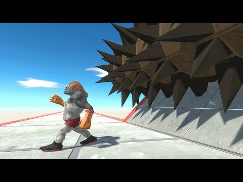 Escape From Double Wooden Grinders - Animal Revolt Battle Simulator