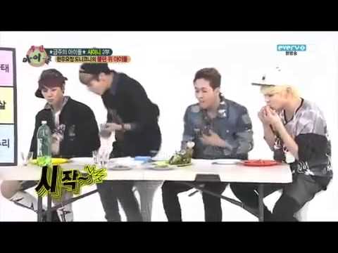 130410 SHINee's eating contest ( weekly idol cut )