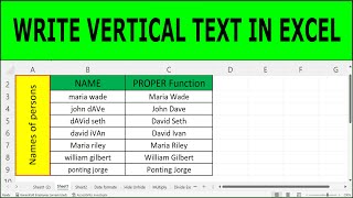 How to Write Vertical Text in Excel