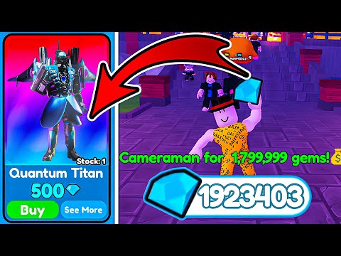 😱BRO MISTAKE🤯I BOUGHT FOR 500 GEMS💎and SOLD FOR 1,8M🤑SHINY TITAN QUANTUM - Toilet Tower Defense