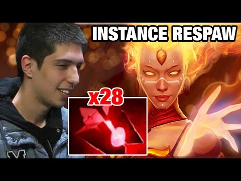 W33 [Lina] 28 Blood Stone Charges in 25 Minutes Dota2 7.04