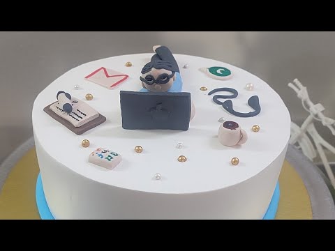 Workaholic Person Cake | 📱💻✨🎂|Shivi Bakes