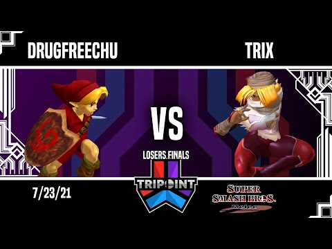 Tripoint Smash 106 - Losers Finals - Drugfreechu(Young Link) Vs. Trix(Sheik)