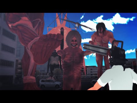 Chainsaw Man Vs Titans - (Fanmade Animation)『チェンソーマン VS  進撃の巨人』