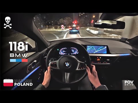 2022 Bmw 1 series — Dynamic Winter Night POV Drive 🇵🇱 POVDRIVE