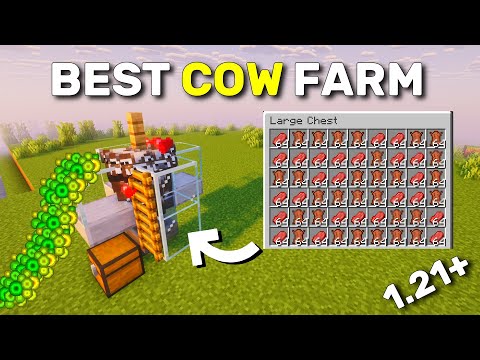 Minecraft: EASIEST COW FARM 1.21+ (Unlimited Beef & Leather!)