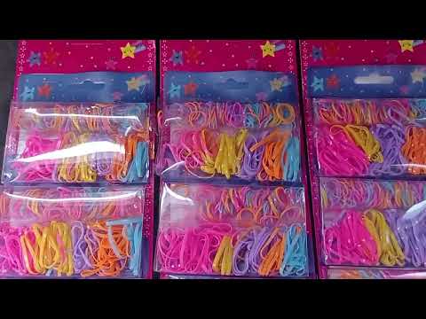 CARTELA DE GOMINHA DOIS TAMANHOS NEON LARANJA COM 5 KITS