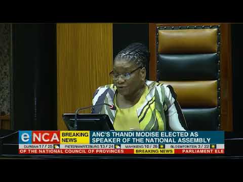 Thandi Modise elected as National Assembly speaker