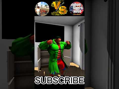 Hulk Power Challenge 🔥 In Indian Bike Driving 3d vs Indian Theft Auto #gta #challenge #shorts