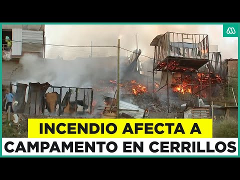 Reportan incendio que afecta a campamento Nueva Esperanza de Cerrillos: varias casas afectadas