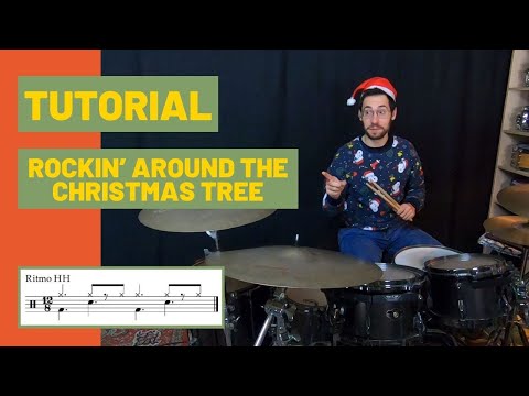 Cómo tocar ROCKIN’ AROUND THE CHRISTMAS TREE en BATERÍA – Brenda Lee (TUTORIAL Español)