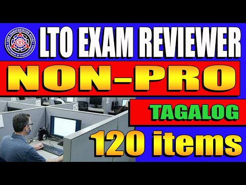 LTO EXAM REVIEWER NON PROFESSIONAL DRIVERS LICENSE TAGALOG Non Pro