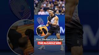 How Ben Shelton celebrated his US Open win over Carlos Alcaraz
